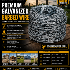 Premium Galvanized Barbed Wire for Security & Boundary Fencing
