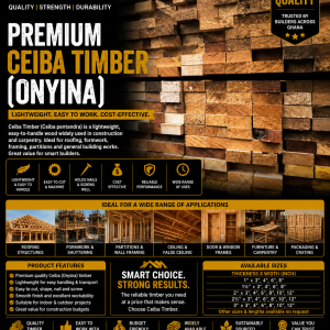 Premium Ceiba Timber (Onyina) Ghana - Lightweight Construction and Roofing Wood | Lawvis Timber