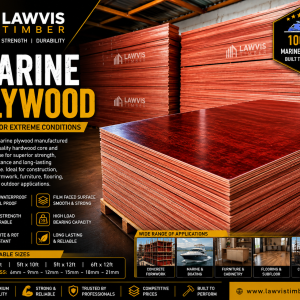 Premium Red Marine Plywood – Waterproof Construction & Formwork Plywood