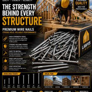 Premium Wire Nails – Strong & Reliable Construction Fasteners