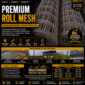 Roll Mesh Ghana | Welded Wire Mesh for Concrete Reinforcement, Security Fencing and Construction Projects | Lawvis Timber