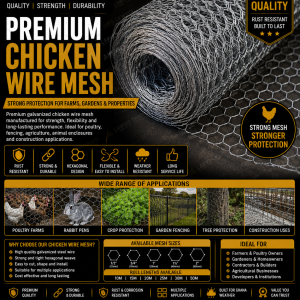 Premium Chicken Wire Mesh Ghana – Galvanized Hexagonal Wire Netting for Poultry Farms, Garden Fencing and Construction Applications | Lawvis Timber